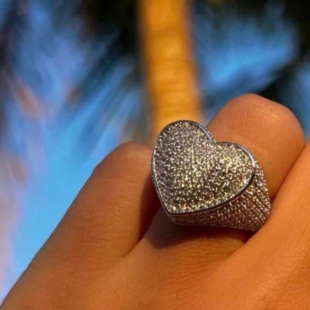 Silver Heart Ring Size 7 30 Bd